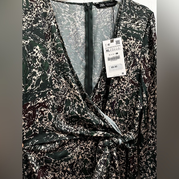 Zara print dress with knot multicolored - Picture 5 of 10